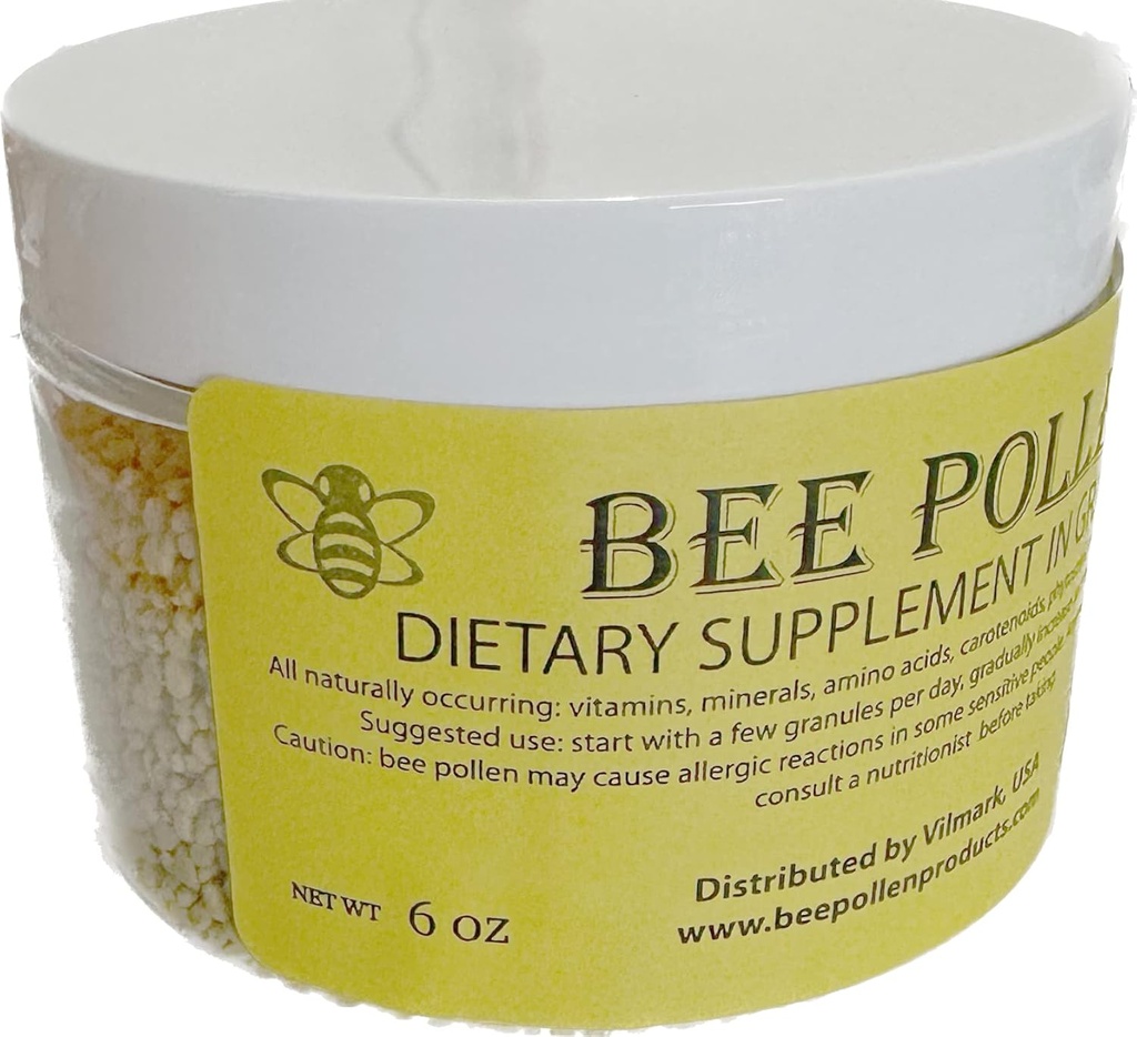 6 oz BEE Pollen 100%の純粋な自然な非処理された蜂のPollenの微粒瓶の6 oz