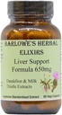Barlowe's Herbal Elixirs Liver Support Formula | Dandelion Root & Milk Thistle Extract | 650mg Per Capsule | 60 Vegan Capsules | Stearate-Free, Glass Bottled