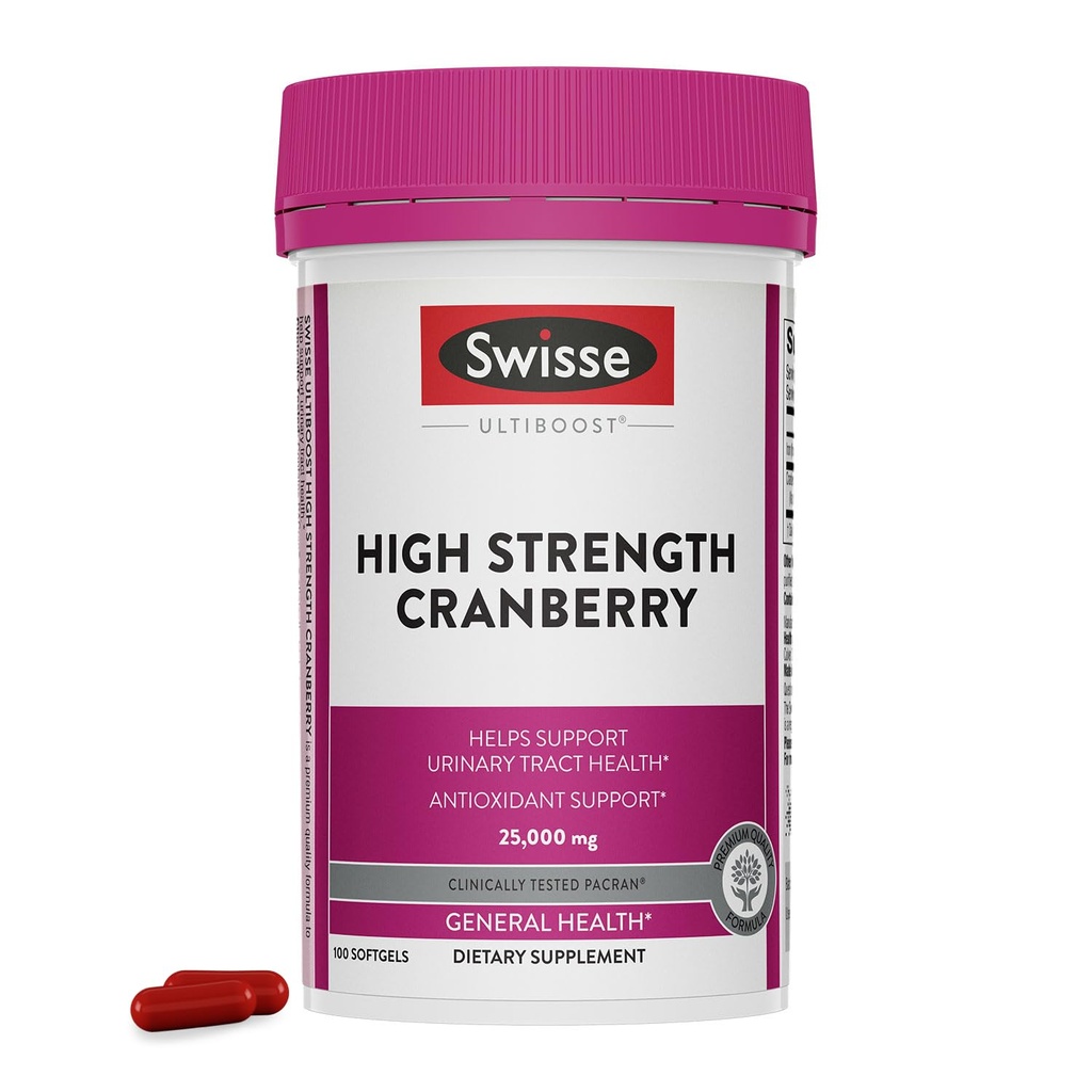 女性と男性のためのスイスクランベリーの丸薬 | PACran Cranberry Extract Supplement 25000mg | UTIの尿路の健康サポート | 膀胱と腎臓のサポート | 100 Softgel Capsule