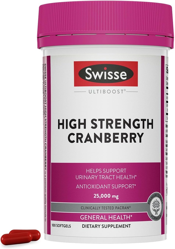 女性と男性のためのスイスクランベリーの丸薬 | PACran Cranberry Extract Supplement 25000mg | UTIの尿路の健康サポート | 膀胱と腎臓のサポート | 100 Softgel Capsule