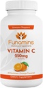 ビタミンCガミー、給餌あたり250mg、60カウント、ビーガン、酸化防止剤、免疫サポート、筋肉、関節;子供用&大人用;オレンジ味