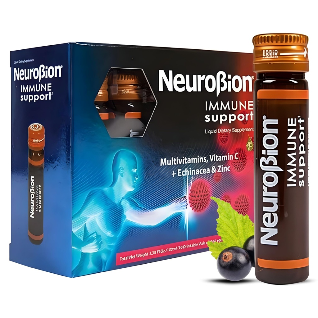 Echinacea及び亜鉛10のガラスびんx 10のmlとのNeurobionの免除サポート