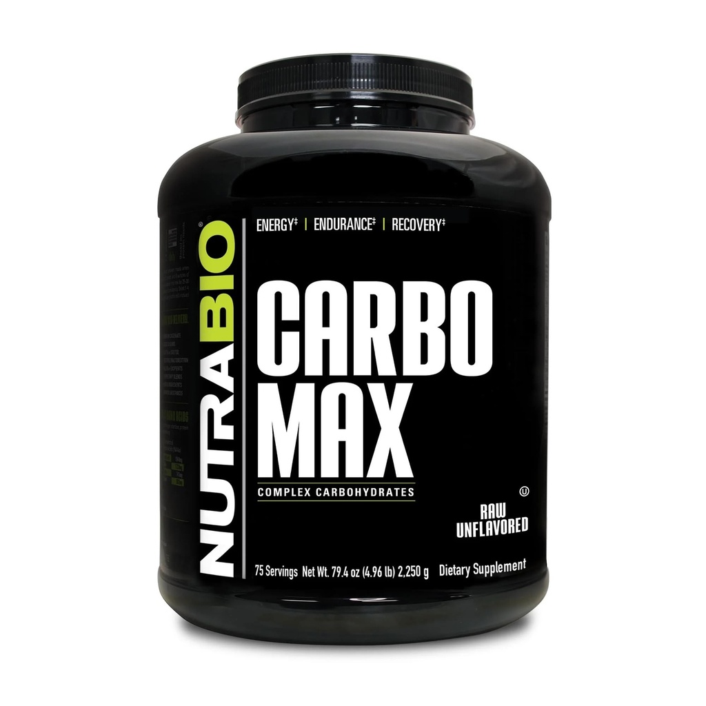 NutraBio CarboMax Maltodextrinパウダー - 持続エネルギーのための炭水化物パウダー - 筋肉と体重増加のためのカロリーリッチ - 風味の悪い - 5ポンド、75のサービング