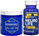ナチュラルスタッカースNeuroLife&Resveratrolサプリメントバンドル - サポート長寿&脳老化* - 120トータルカプセル