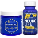 ナチュラルスタッカースNeuroLife&Resveratrolサプリメントバンドル - サポート長寿&脳老化* - 120トータルカプセル