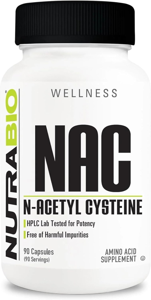 NutraBio N-Acetyl Cysteine の補足(NAC) - 90 のカプセル、各 600mg - 強力な酸化防止剤-免疫 サポート-ブースト グルタチオン