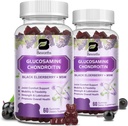 (2 Pack) Glucosamine Chondroitin Gummies, Extra Strength Joint Support Supplement with MSM & Elderberry for Mobility & Flexibility, Antioxidant Support for Men & Women, 120 Gummies