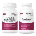女性のためのFertilAid&Ovaboostコンボ、女性の生殖能力の補足及びmyo-Inositol、Vivtex及びビタミンはOvulation、周期の規則性及び卵の質、1か月の供給を支えます