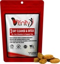 VITINITY 3デーデトックス - 天然全身デトックスピル - 消化の健康のためのコロンクレンス - 重量、膨満、便秘救済のためのハーブサプリメント - アップルサイダー酢&カイエンペッパー (1)