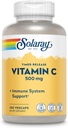 SOLARAYビタミンC 500mg、2ステージタイムリリース - 抗酸化剤と免疫サポートサプリメント - ビタミンCとローズヒップとアセローラ、ビーガン、グルテンフリー、60日間保証、250のサービング、250 VegCaps