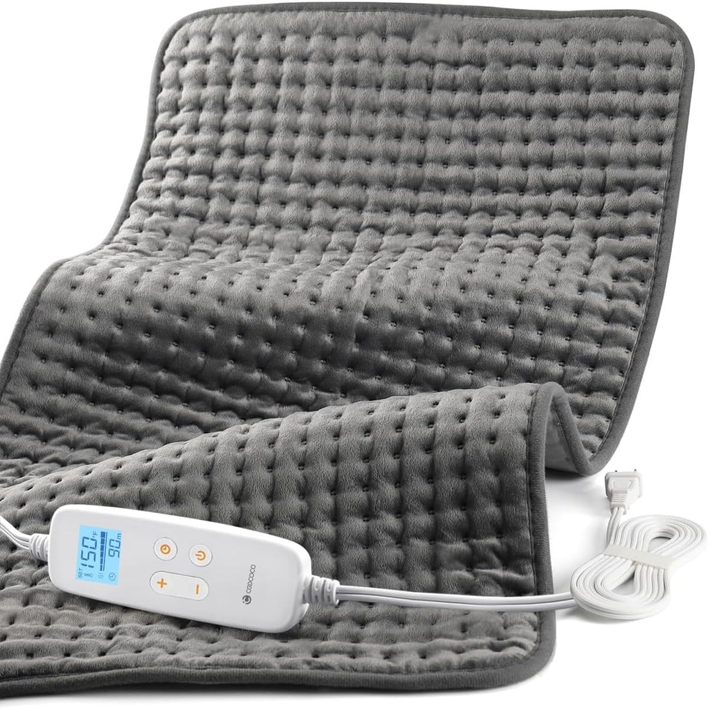CooCo CoCo 17x33 の背部のための大きい暖房パッド、HSA はママのお父さん、首の肩のための電気熱くされたパッドのためのギフトを承認しました 期間 クランプ、FSA の適性ヒート パッド、オートオフ、10ft のコード、女性人のためのクリスマスのギフト