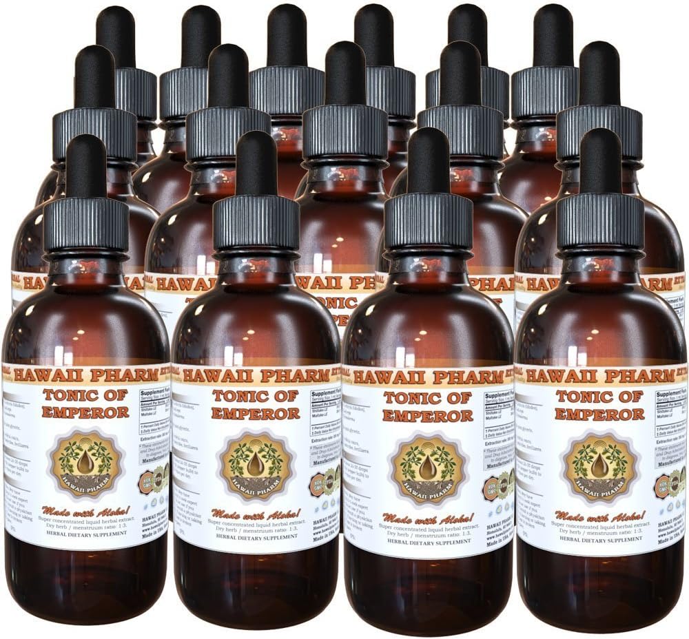 Shiitake, Maitake, Cordiceps, Reishi Liquid Extract, Organic Dried Shiitake, Maitake, Cordiceps, Reishi Tincture, Herbal Supplement, Hawaii Pharm, Made in USA, 15x4 fl.oz