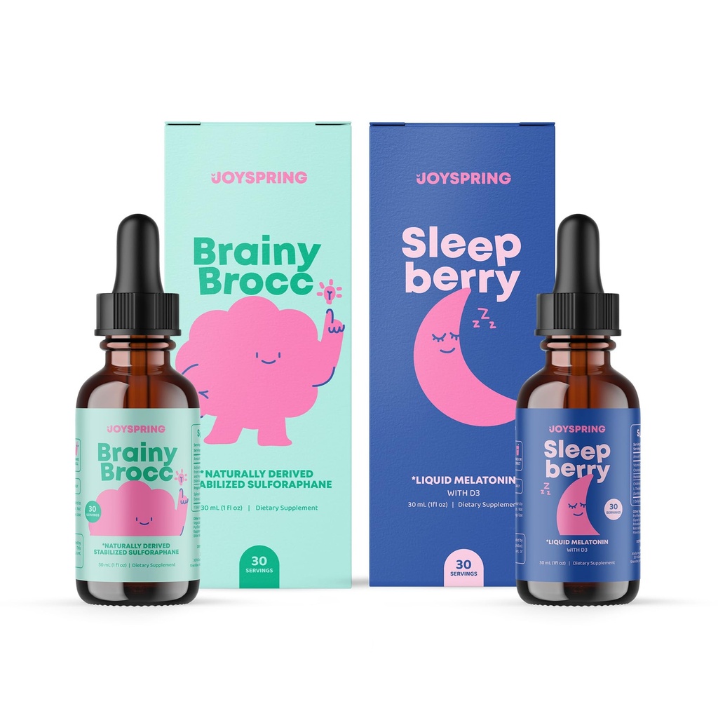 JoySpring SleepBerry 液体メラトニンとスルフォラファンサプリメント