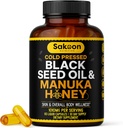 Black Seed Oil Capsules - With New Zealand Manuka Honey, Cold Pressed Turkish Nigella Sativa Oil, 2% Thymoquinone, Immune & Digestive Support, Made in USA, 60 Count, 1010mg per serving
