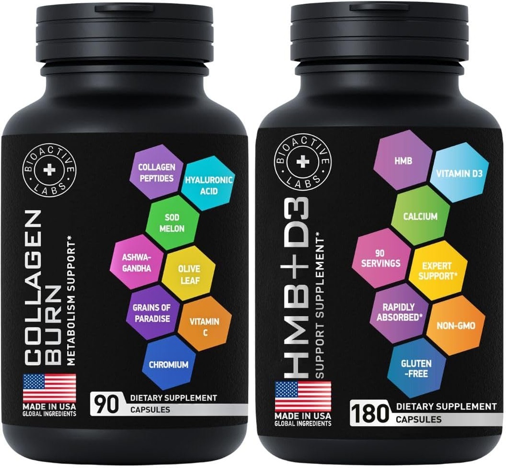 Thermogenic多コラーゲンの焼跡およびHMB D3の補足-適性および減量の束