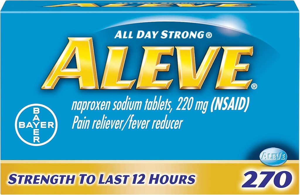 キャップレット、Naproxenナトリウム220mg(NSAID)、痛みリバイバー/フィーバー減速機、#1整形外科医推奨、270カウント