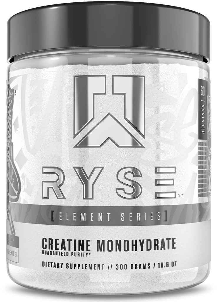 RYSEのクレアチンの Monohydrate の粉-不燃-サポート人の及び女性の細い筋肉成長、強さ、力および耐久性-助けは疲労を減らし、ワークアウトの回復を改良します- 60のサービング