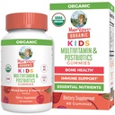 MaryRuth Organics Kids Vitamin | USDA Organic | Multivitamin Gummies + Postbiotics for Age 4+ | Lactobacillus Rhamnosus | ヴィーガン | GMO | 60 カウント