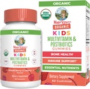 MaryRuth Organics Kids Vitamins | USDA Organic | Multivitamin Gummies + Postbiotics for Ages 4+ | Lactobacillus Rhamnosus | Vegan | Non-GMO | 60 Count