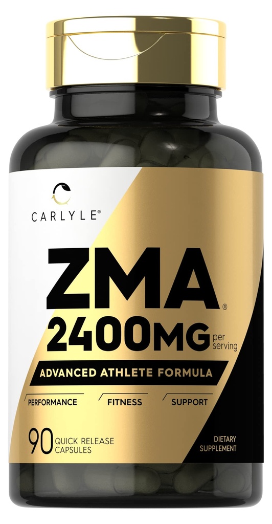 男性と女性のためのカーライルZMAサプリメント 2400mg | 90カウント | 非GMO、グルテンフリーフォーミュラ