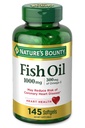 Nature's Bountyの魚油オメガ3 1000のmgのSoftgels 145のea
