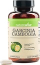 Naturewise Garcinia Cambogia - 60% HCA濃縮エキス、重量目標とエネルギーレベルのための自然なサポート - ビーガン、非GMO、グルテンフリー - 90カプセル[1-3ヶ月の供給]