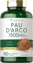 カルリール ポー D'Arco カプセル | 1500mg | 180 カウント | 非GMO、グルテンフリー | ハーブサプリメント