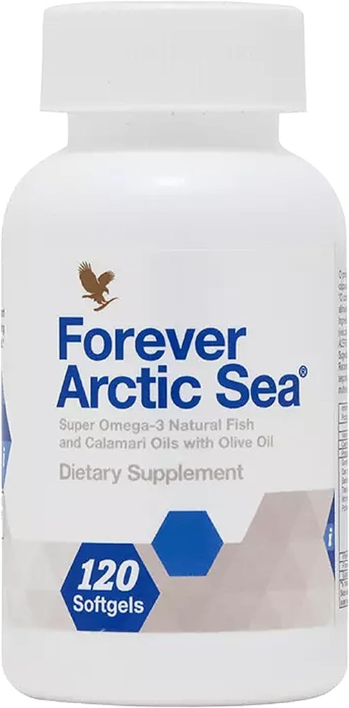 Forever Living - Arctic Sea Omega-3 - Supplement, EPA and DHA Fatty Acid Blend, Supports Heart, Brain, and Eye Health, Gluten-Free, 120 Softgels