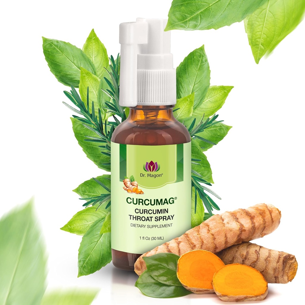 Dr. Magon、Sloat Calm、Soothing Throatのスプレー、免疫サポート、余分強さUC3の明確なCurcuma Longaの乾燥したエキス、1の液体Ozによる自然なタービン クルクミンの喉のスプレー