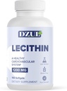 DZUL Pharma's Soy Lecithin 1200 mg / 100 Softgels/High Potency, Gluten Free and Lab-Verified