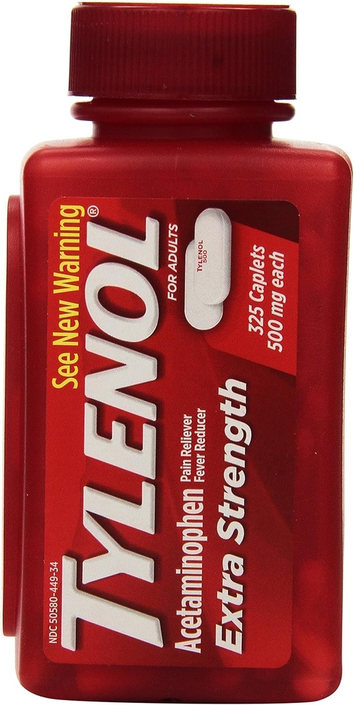 Tylenolの余分強さのアセトアミノフェン500 Mg 325の小冊子