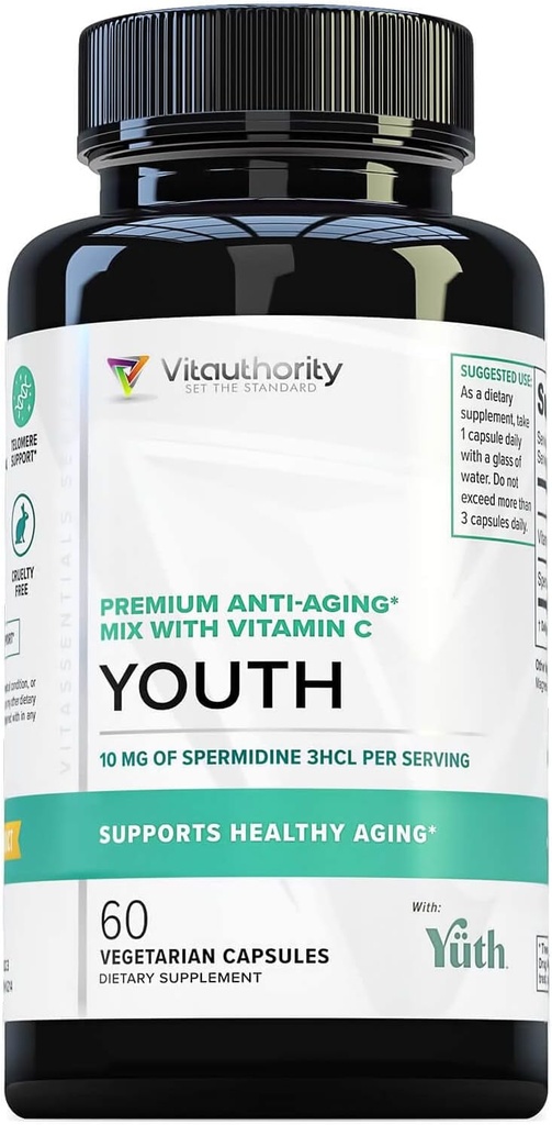 高められた吸収の純粋なSpermidineの補足- 99%は女性のためのSpermidine 3HCLの反老化の補足および人の長寿の頭脳のTelomereの心臓細胞および皮サポート- 60のサービングを標準化しました