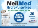 NeilMed HydroPulse Neo。 30 Sinus Rinse Premixed Packetを備えた多速電気脈動鼻灌漑システム。
