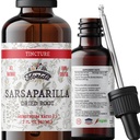 Sarsaparilla Tincture、有機サルサパリヤエキス(Smilax Medica)ドライルート、コールドプレスオーガニック野菜グリセリン2オンス、670mg