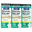 FamilyCare鼻の救助のスプレー、ポンプの霧、反滴り、重度の混雑、(Oxymetazoline HCI) 12時間、3パック