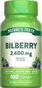 Nature's Truth Bilberry Extractカプセル | 2400mg | 100カウント | 非GMO&グルテンフリーサプリメント