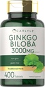 Carlyle Ginkgo Biloba 3000mg | 400錠 | 非GMO、グルテンフリーハーブサプリメント