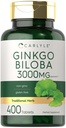 Carlyle Ginkgo Biloba 3000mg | 400錠 | 非GMO、グルテンフリーハーブサプリメント
