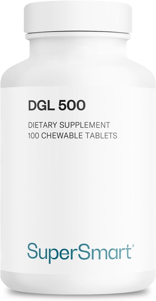 SUPERSMART - 1日あたりDGL 3,000mg - 腸の健康 - 消化管の健康のための液状根の抽出物 | 非GMO&グルテンフリー - 100ケガブル錠