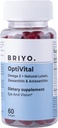Briyo Optivital Eye Health Supplement with Lutein, Zeaxanthin, Astaxanthin and Omega 3 – Supports Visual Clarity, Screen Fatigue Relief and Long Term Retinal Health – One a Day, 60 Softgels