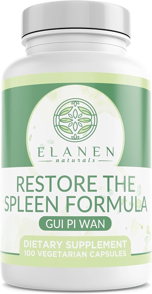 Elanen Naturals GUI Pi Wan, 3rd Party Tested, GUI Pi Tang, Restore the Spleen Formula to Nourish the Heart, Spleen, and mind, 100 野菜カプセル
