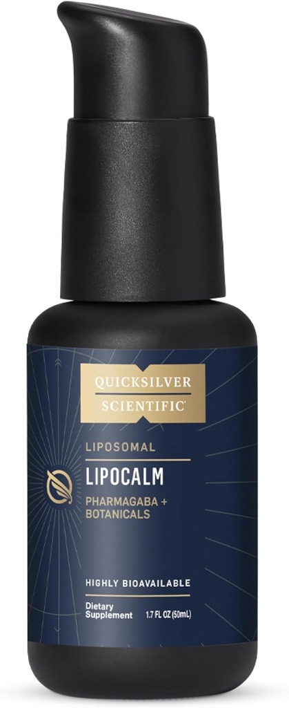 Quicksilverの科学的なLipoCalm - リラックスサポートのためのハーブとLiposomal GABA - Chamomile、パッションフラワーハーブ&スカルムサポートの平和のためのスカルプサプリメント(1.7oz / 50ml)