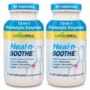 HEAL-N-SOOTHEの共同サポート補足-Bromelain及びパパインのようなProteolytic酵素、ボスウェリア、ターメリック及びジンジャー-蛋白質の消化機能及びボディ防衛健康- 90の計算(2パック)を促進します