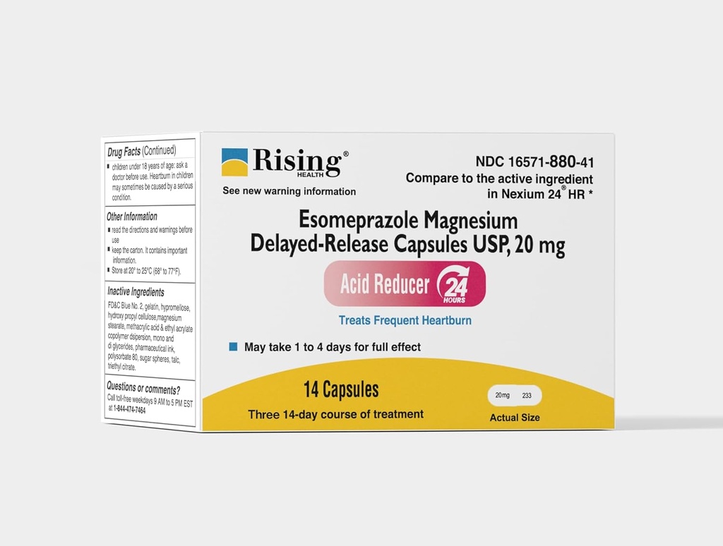 上昇の健康-Esomeprazoleのマグネシウムの遅らせたReleaseのカプセル、USP - 扱われる頻繁な心焼け- 20のmg - 42の計算