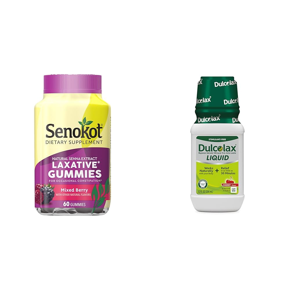 Senokot の食事療法の補足の Laxative のグミ、自然な Senna のエキス、Gentle 及び Dulcolax の液体の Laxative、快適な救助、チェリーの味、12 oz のための興奮剤の自由な Laxative。