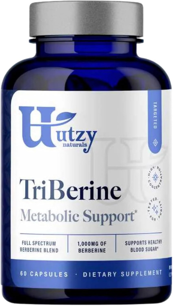 Utzy Naturals TriBerine | フルスペクトラムバーリンの1,000mg | 60カプセル