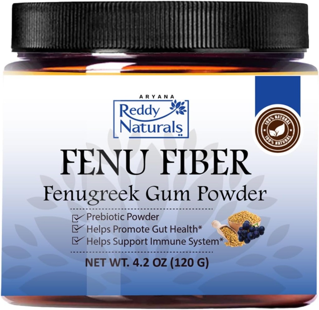 Reddy Naturals Aryana FENU Fiber - Fenugreek Gumパウダー - Muscadineポリフェノール - 健康的なメタボリック機能をサポート - 免疫と腸の健康を改善 - 4.2 OZ(120 G)