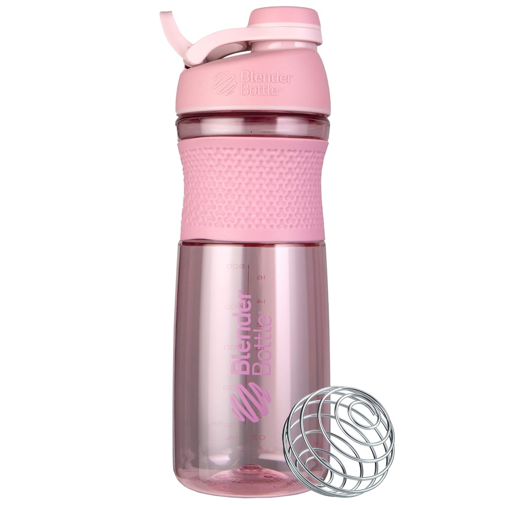 BlenderBottle SportMixer シェーカー ボトル パーフェクト のために プロテインシェイクスアンドプレワークアウト, 28-オンス, ローズ