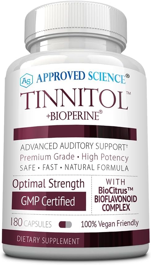 承認された科学 Tinnitol - Tinnitusサポートサプリメント - 耳の消去リング - ブーストインナーイヤーヘルス - 1ボトル - 3ヶ月の供給 - 米国製
