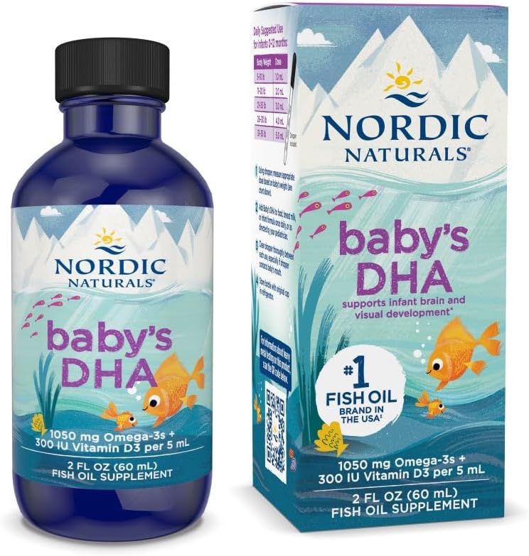 ノルディックナチュラルズ 赤ちゃんのDHA、アンフレーバー - 2オンス - 1050 mg Omega-3 + 300 IUビタミンD3 - 赤ちゃんの脳、ビジョン、神経系開発をサポート - 非GMO - 5月の品種をサービング